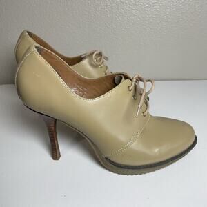 Dr Martens OFIRA Tan Leather US Size 11 Stiletto Heel Women Shoes Laces Academy